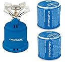 Campingaz Camping 206 S 1,2 kW Hornillo de gas para camping con 2 cartuchos de gas de 190g