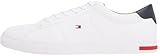 Tommy Hilfiger Sneaker Hombre Sneaker Essential Leather Detail Vulc Calzado, Blanco (White), 42