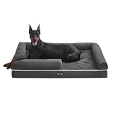 Feandrea Cama Ortopédica para Perros, Sofá, Cama para Mascotas, Acolchado Suave, Bordes Elevados