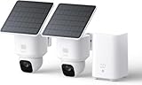 eufy eufyCam Kamera, Solar, Kamera Überwachung Aussen, 360° Schwenk, KI-Tracking, 2K-Qualität