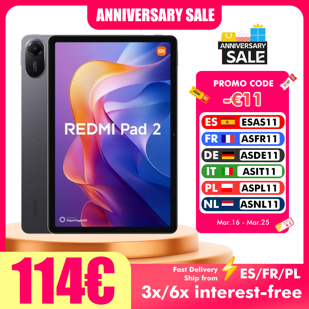 Xiaomi Redmi Pad 2 128GB WIFI 11" Pantalla 2.5K Batería 9000mAh Tablet PC