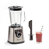Moulinex Perfect Mix+, Batidora de vaso 1200 W, jarra de vidrio resistente, 3 programas automáticos