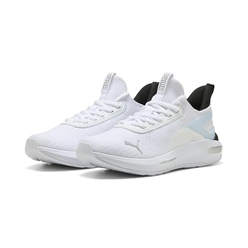 Puma Softride Enzo 5 Hype - Tenis Unisex para Correr, Puma Blanco Puma Plata Puma Negro