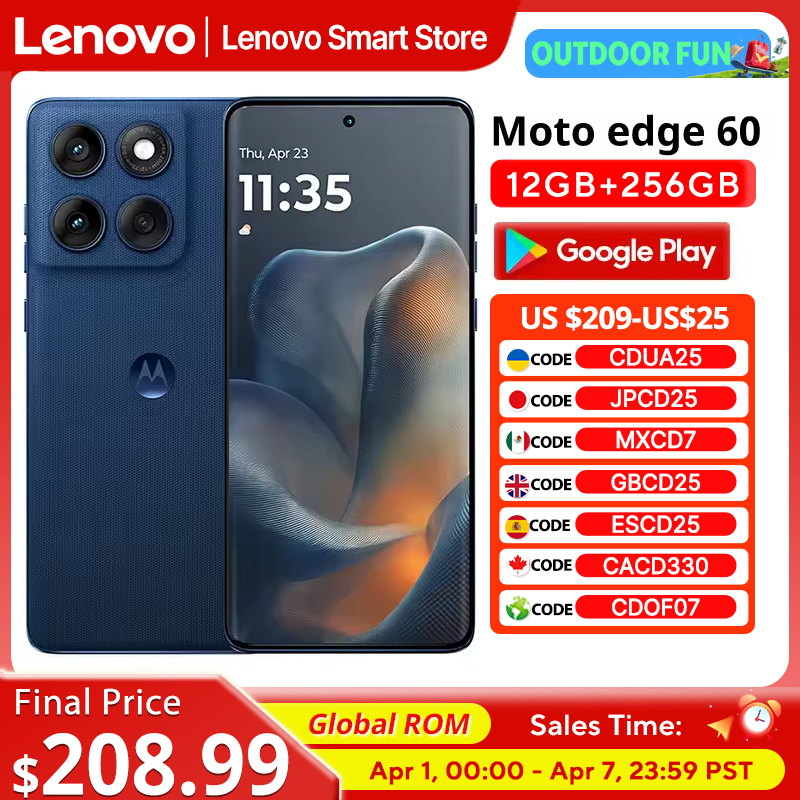 Motorola MOTO edge 60 5G ROM Pantalla pOLED de 6,7'' 1,5K 120Hz MediaTek Dimensity 7400 IP68
