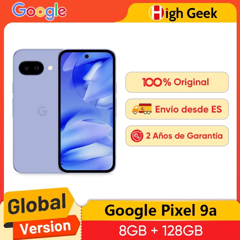 Google Pixel 9a 5G Google Tensor G4, pantalla 6.3" 120Hz, Batería 5100mAh, Cámara 48MP y NFC