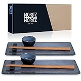 Platos Sushi Ceramica -Set 10 Piezas para 2 Personas - Plato Sushi con Palillos Soporte de Palillos
