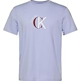 Calvin Klein SS 30S WHSL CKJ 2TONE CK Graphic - Camisetas gráficas para Hombre, Color Morado