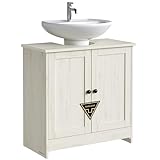 SONGMICS Home Mueble Bajo Lavabo para Baño, Montaje Súper Rápido Sin Herramientas