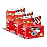 AGFA Photo 601020 - Cámara desechable LeBox Flash, 27 Fotos, Lente óptica de 31 mm