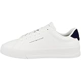 Tommy Hilfiger Court Sneaker Mujer Detail Essential de Piel, Blanco (White/Desert Sky), 43