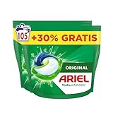Ariel Todo En 1 PODS, Detergente Líquido Para Lavadora 105 Capsulas/Pastillas, Original
