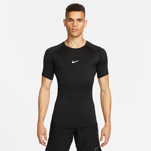 Nike M NP DF Tight Top SS Camiseta, Black/White 010