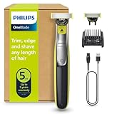 Philips OneBlade 360 - Maquinilla de Afeitar Híbrida Barbero Eléctrico y Afeitadora, 2 Cuchillas 360