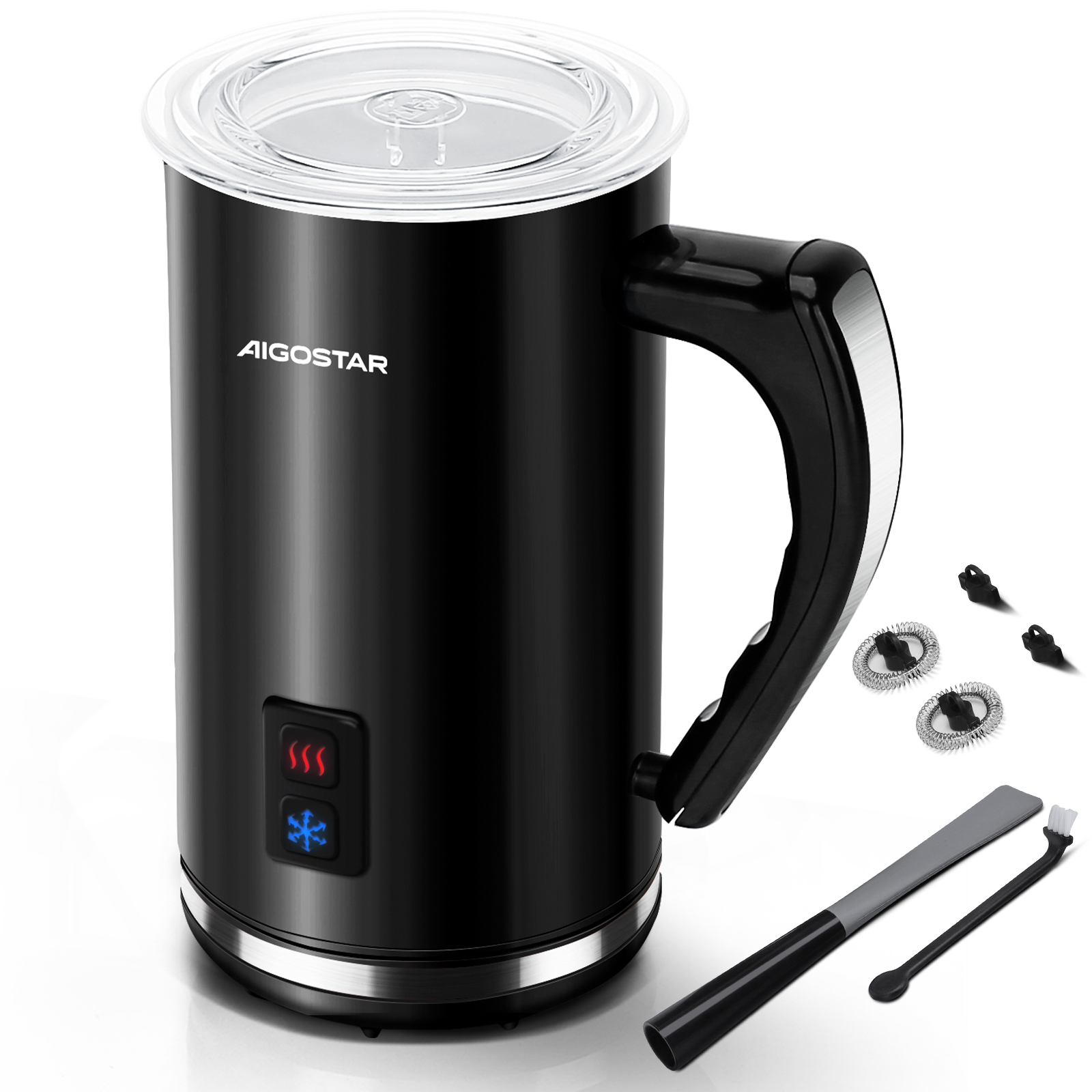 AIGOSTAR Espumador de Leche Eléctrico 500W, 3 Modos para Café