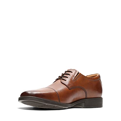 Clarks Tilden Cap, Zapatos para Hombre, Marrón Brown Dark Tan Leather