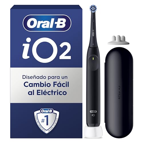 Oral-B iO 2 Cepillo de Dientes Eléctrico Negro Noche, 1 Cabezal, 1 Estuche De Viaje
