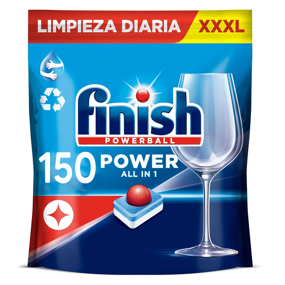 Cápsulas Finish Power all in 1 (150 pastillas)