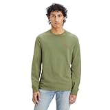 Levi's Long-Sleeve Original Housemark Tee, T-Shirt para Hombre, Bluish Olive