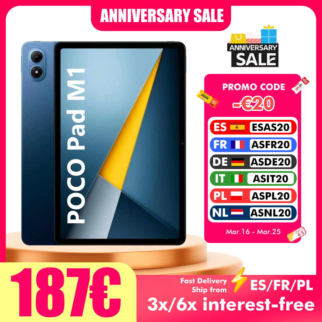POCO PAD M1 Wifi 8GB 256GB Tablet PC 12.2" Pantalla 2.5K Batería 12000mAh