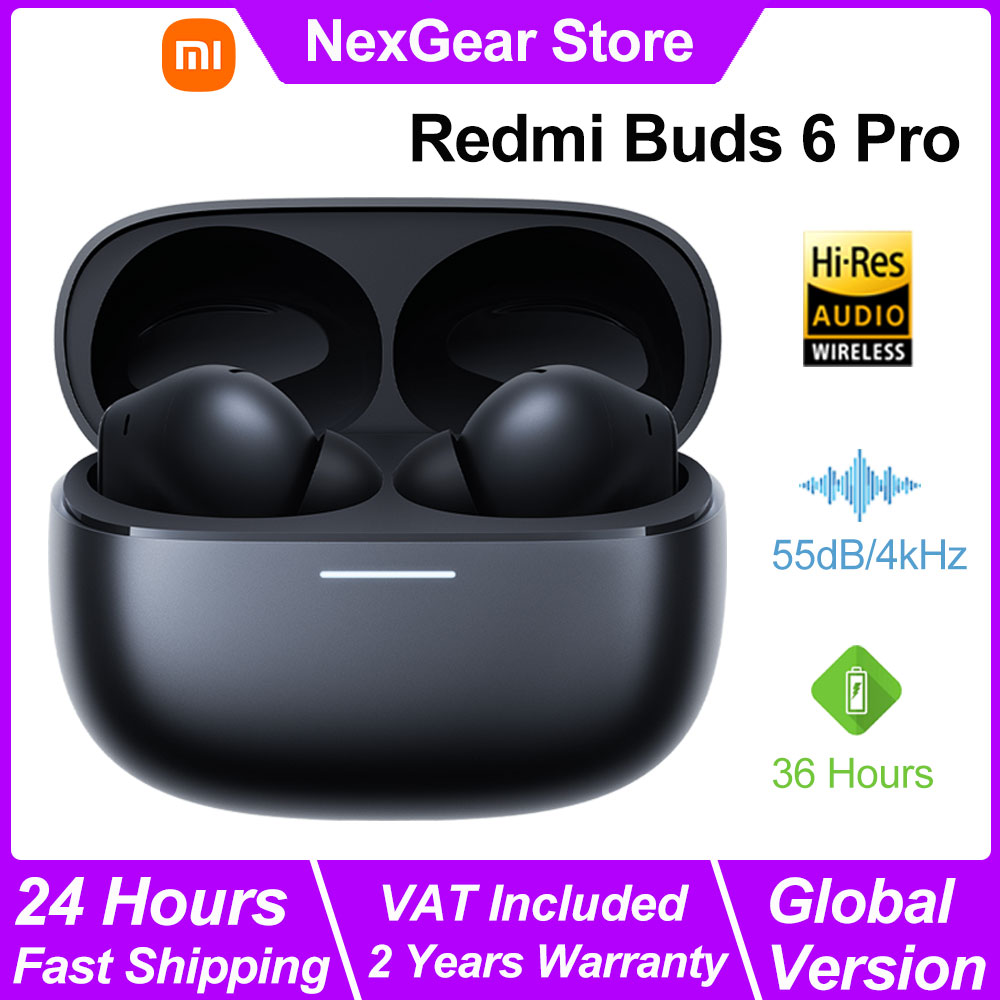Auricular Bluetooth Xiaomi Redmi Buds 6 Pro, auricular con cancelación activa de ruido