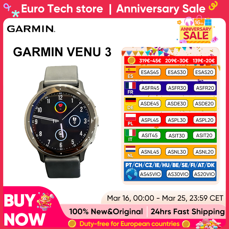 Garmin Venu 3 45 mm smartwatch 1,4 pulgadas AMOLED Pantalla táctil