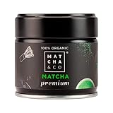 Matcha & CO Té Matcha Premium 100% Ecológico, Grado Premium Ceremonial, en Polvo Orgánico de Japón