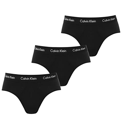 Calvin Klein Calzoncillos Hip Briefs Hombre Pack de 3 Ropa Interior, Negro (Black W Black WB)
