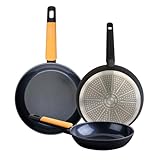 Fackelmann Soft Set 3 sartenes antiadherentes, 20/24/28 cm, Aluminio Forjado, Mango Soft Touch
