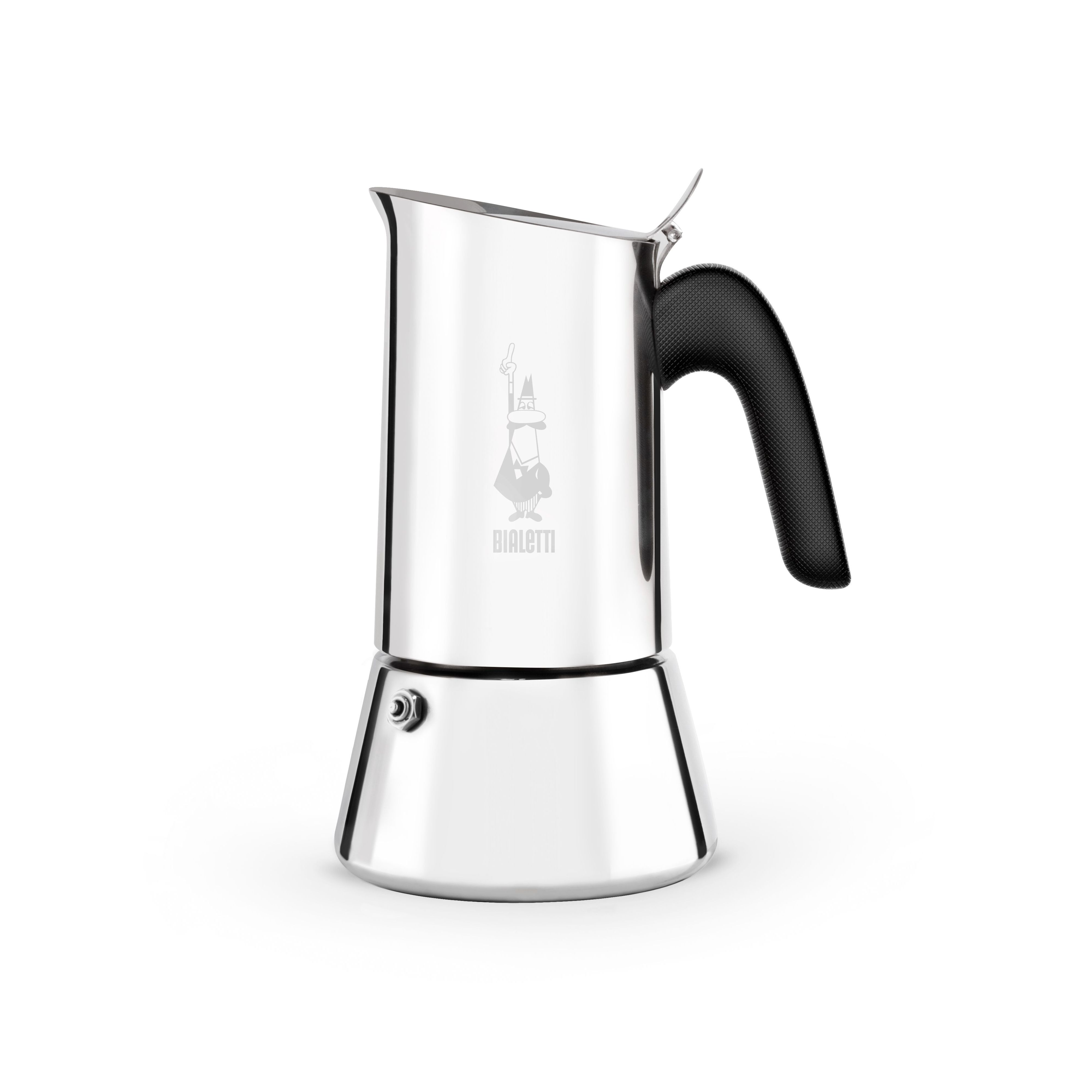 Bialetti Cafetera de Inducción y Clásica Italiana  - Venus color Plata en Acero Inoxidable 18/10