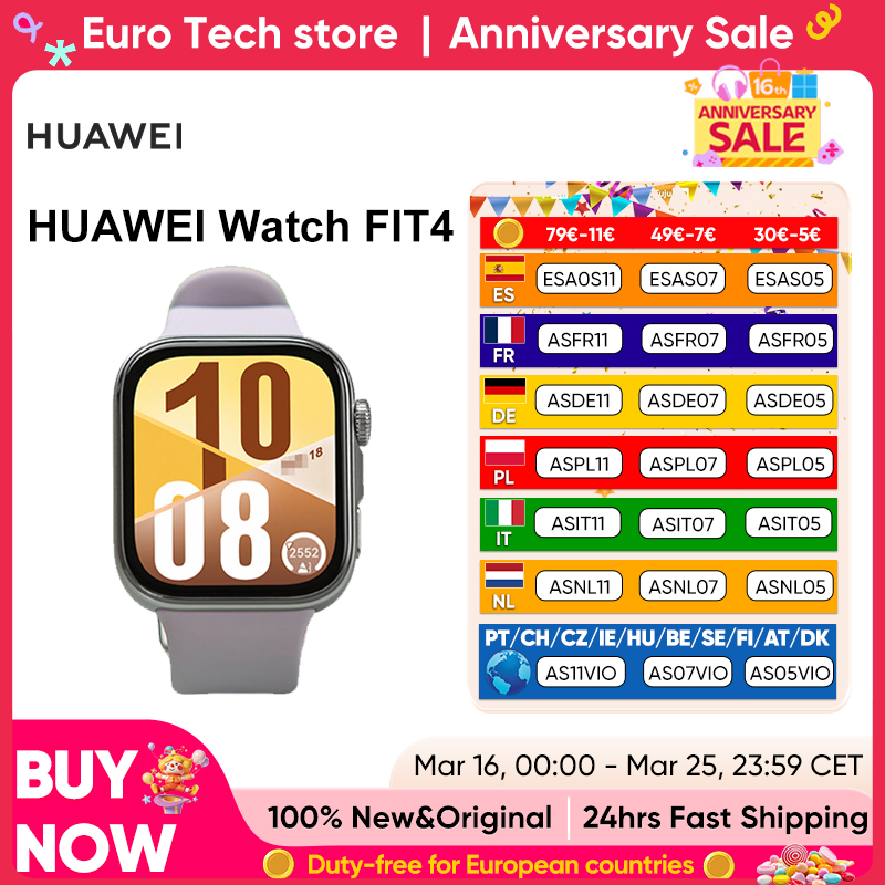 HUAWEI FIT 4, pantalla AMOLED de 1,8 pulgadas, con control de salud y llamadas Bluetooth