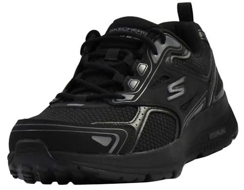 Skechers Go Run Consistent, Zapatillas de trail running Hombre, Black Leather Synthetic Charcoal