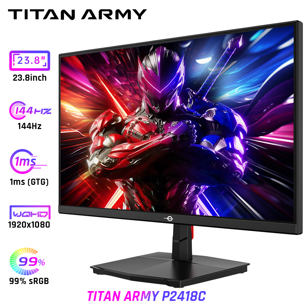Monitor de oficina TITAN ARMY P2418C, 144 Hz, 23,8 pulgadas, pantalla HDR400 1920*1080 16:9