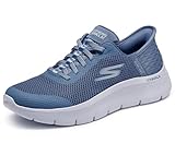 Skechers Women's Go Walk Flex Hands Free Slip-Ins-Grand Entry Sneaker, Blue