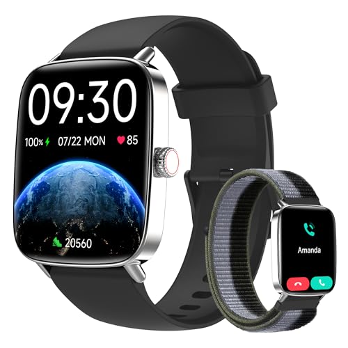Yoever Reloj Inteligente Mujer Hombre, 1.85" Smartwatch con Llamadas y Whatsapp Notificación