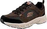 Skechers Oak Canyon, Zapatillas Hombre, Chocolate Leather Pu Mesh Black Trim, 43 EU