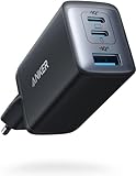 Anker Cargador USB C Carga Rapida 65W (Nano II),con 3 Puertos PPS, Cargador compacto y potente