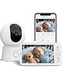 ARENTI 1080P Camara Vigilancia Bebe con Control de 5'' Monitor, 355° PTZ