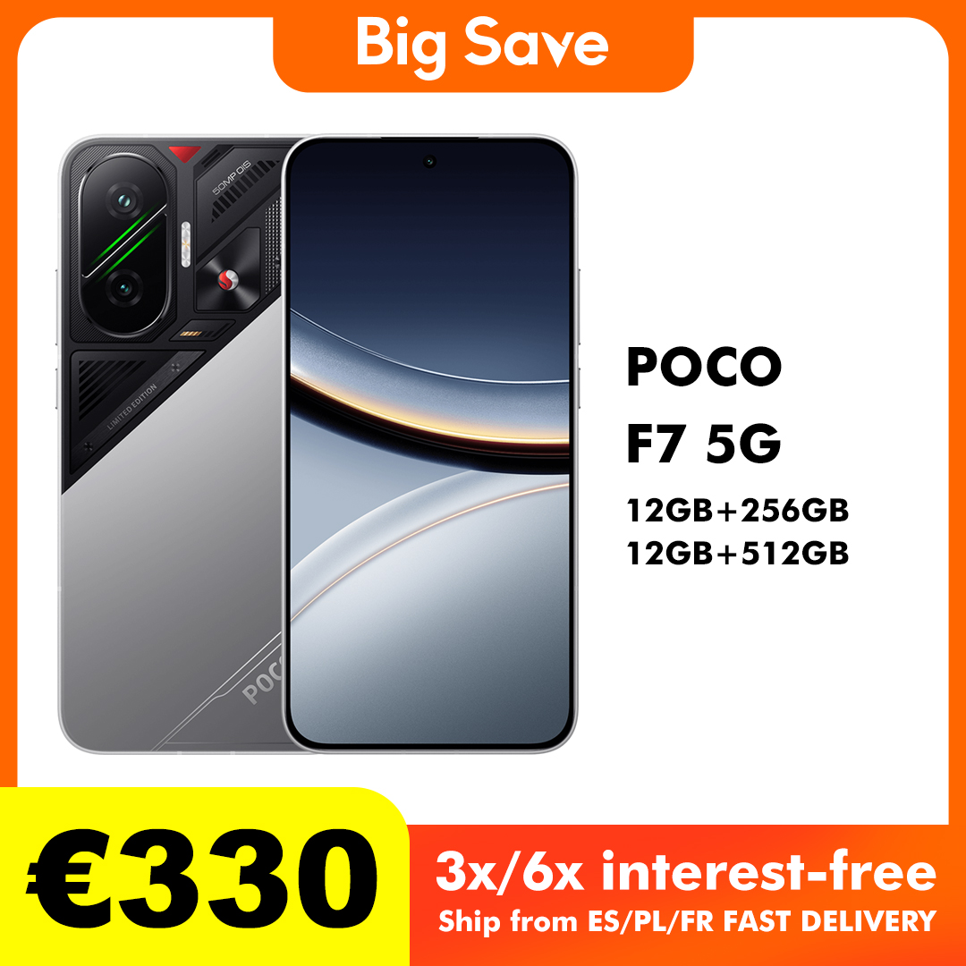 POCO F7 5G de 12GB y 256GB con NFC, Snapdragon 8S Gen 4, Batería de 6500mAh