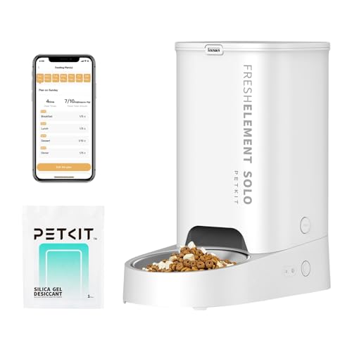 PETKIT Comedero Gato Automatico, 2.4G WiFi, 3L Dispensador Comida Gatos/Perros, Control de App