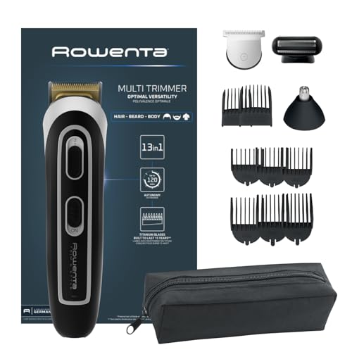 Rowenta Trim & Style 13 in 1, Multiaccesorios para cabello, cara, barba y cuerpo, 26 ajustes