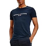 Tommy Hilfiger Camiseta de Manga Corta para Hombre Core Tommy Logo Cuello Redondo
