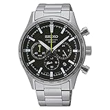 Seiko Reloj analógico de Cuarzo para Hombre con Correa de Acero Inoxidable