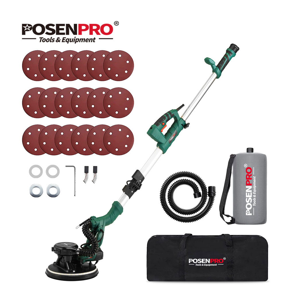 POSENPRO Lijadora Eléctrica de Pared de 215 mm con Barra Plegable