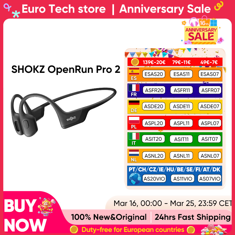 Shokz OpenRun Pro 2 S820 auriculares conducción ósea con Bluetooth, IP55, impermeable y 12h batería