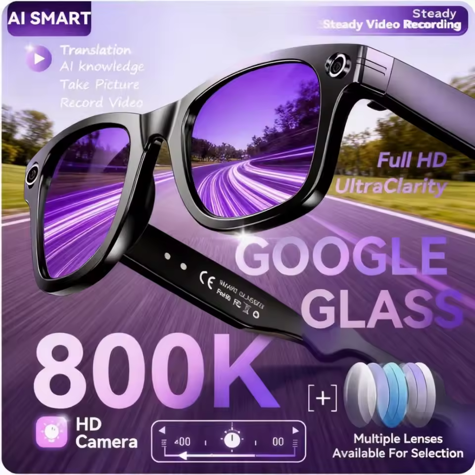 Gafas AI con cámara de 800W