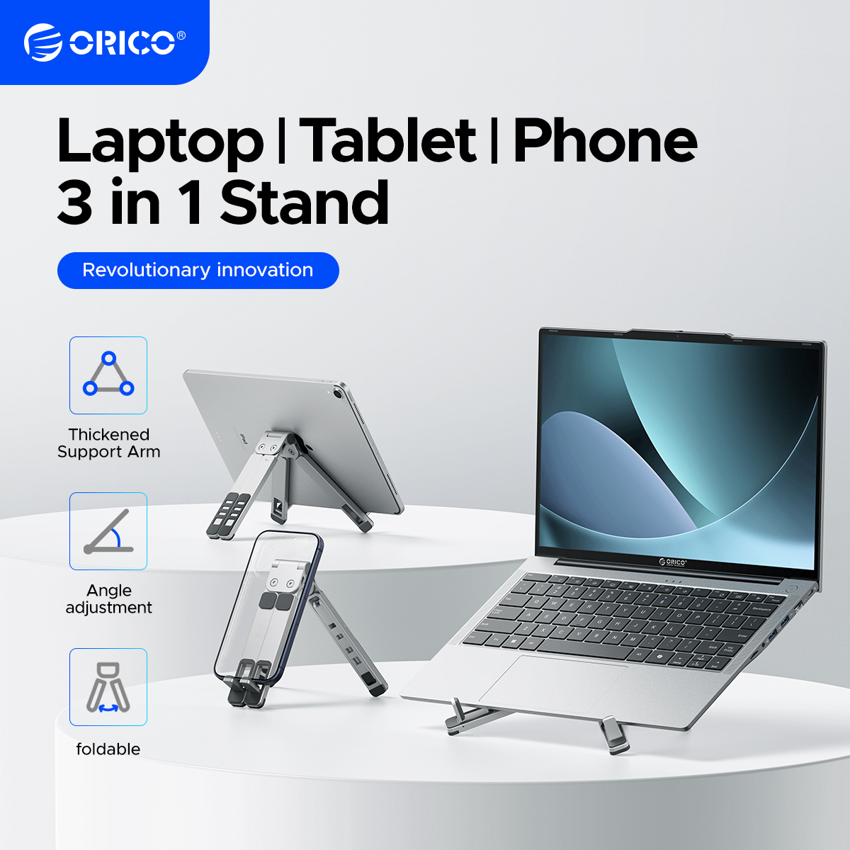 Soporte ORICO para portátil, tableta y teléfono
