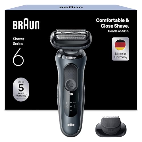 Braun Series 6 Afeitadora Eléctrica Hombre, Máquina de Afeitar Barba con Recortadora De Precisión
