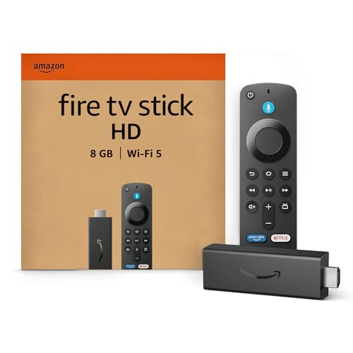 Amazon Fire TV Stick HD (Última generación), con TV en directo gratuita, mando por voz Alexa