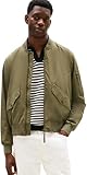 Tommy Hilfiger Cazadora bomber Hombre Packable con cuello tipo béisbol, Verde (Battle Green), M