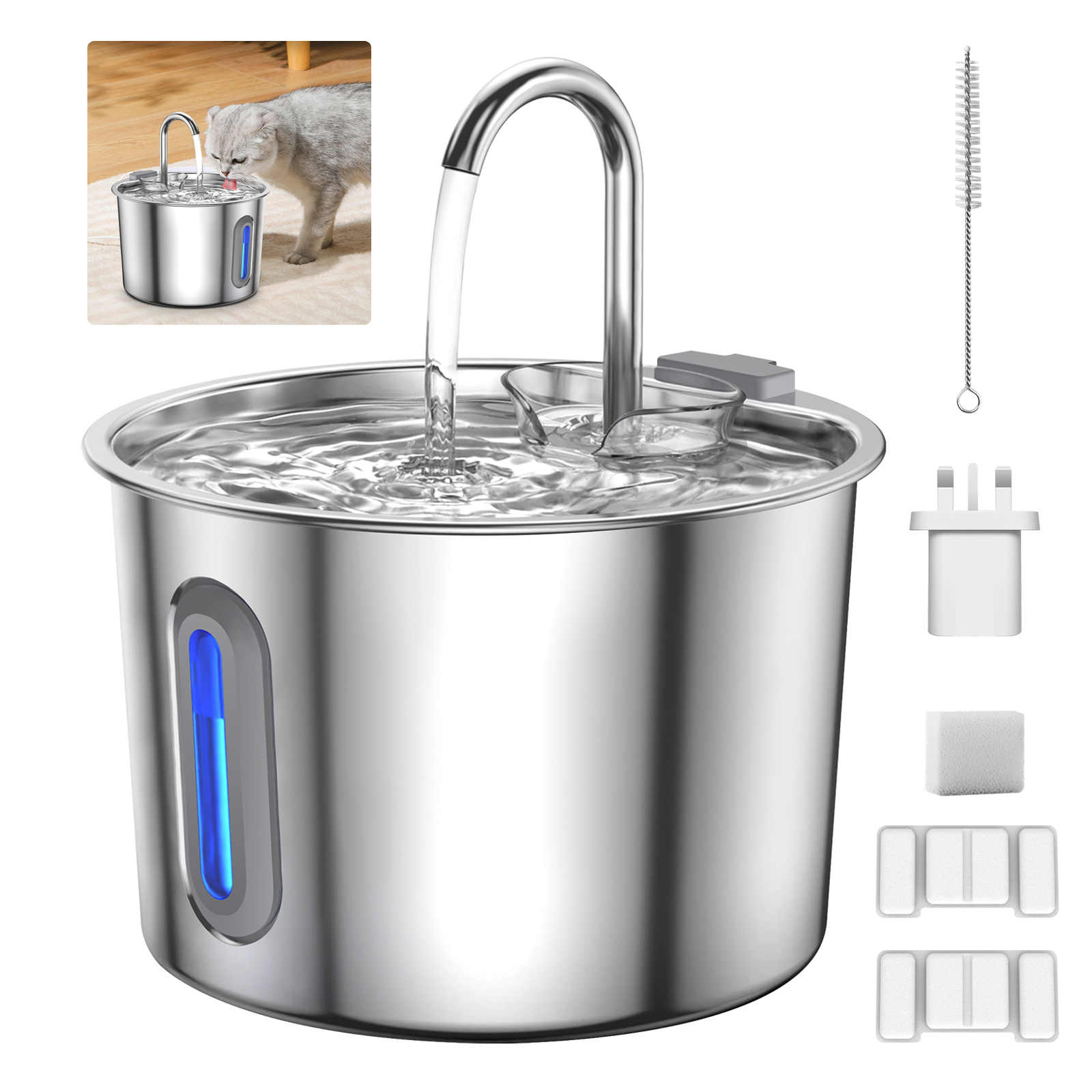Fuente de agua automática para gatos